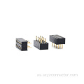 Encabezado femenino de 2.54 mm dual fila recta